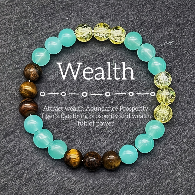Unisex A Tiger's Eye Crystal Handmade Bracelet
